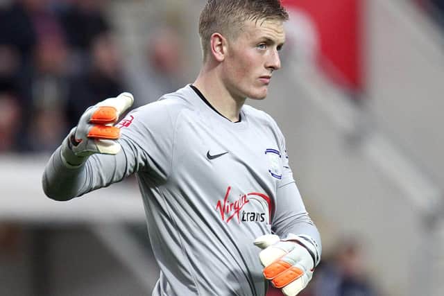 Jordan Pickford during his loan spell with Preston North End in 2015