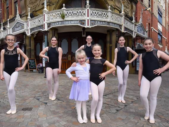 Beauty and the Beast children's pantomime is back at tthe Grand Theatre in January 2022. Pictured are Lily Ryan, Ashley Evans, Olivia Ingham, Isabelle Park and Amelia Payne with Scarlett Long and Rebecca Ryan at the front.