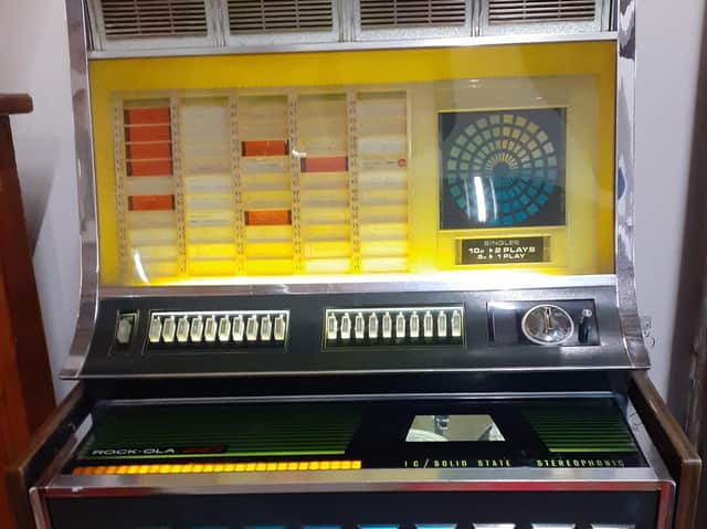 This Rock-ola jukebox is in good working order and is on sale for 595 pounds