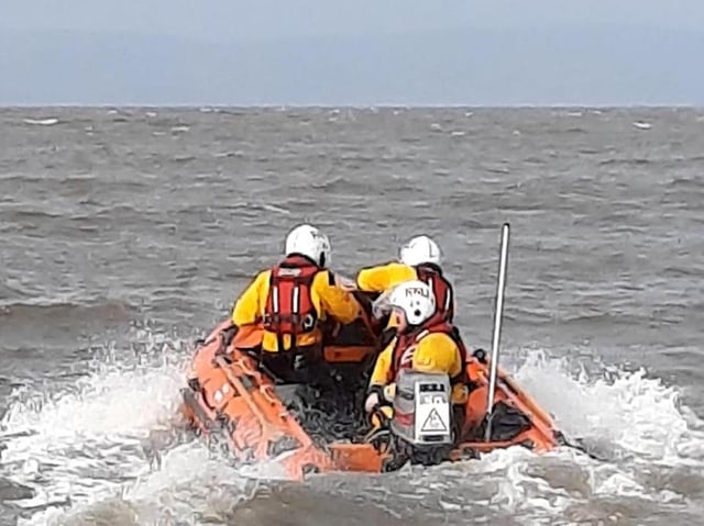Morecambe RNLI lifeboat was called out to assist in the rescue of a man who had fallen 30 feet from a cliff edge onto a beach and sustained severe injuries.