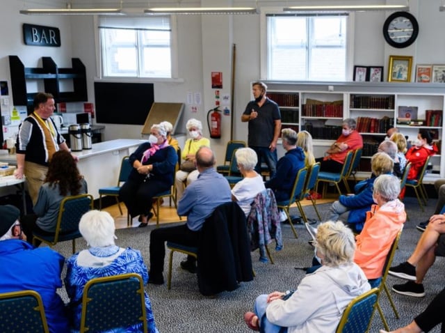 Residents air their views at a drop-in meeting in Penwortham today.