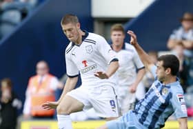 Jamie Proctor in action for Preston North End against Notts County in August 2011