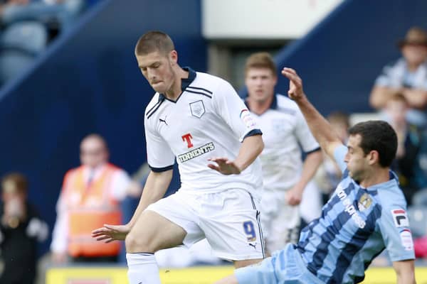 Jamie Proctor in action for Preston North End against Notts County in August 2011
