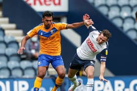 Preston North End skipper Alan Browne in action against Mansfield in the Carabao Cup last season