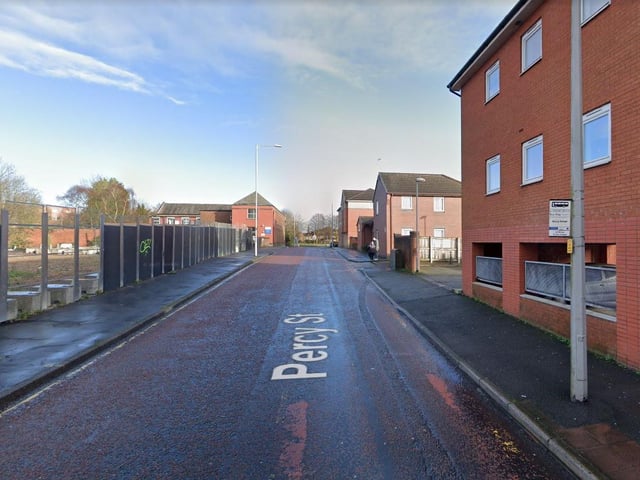 Two fire engines from Preston attended a road traffic collision in Percy Street. (Credit: Google)