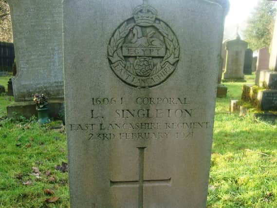 Lawrence Singleton’s grave - picture courtesy of Stuart Clewlow