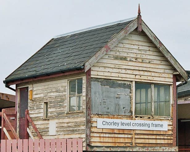 Chorley's old signal box before being removed to the Ribble Steam Railway near Preston Docks in 2007 - Picture courtesy of Stuart Clewlow