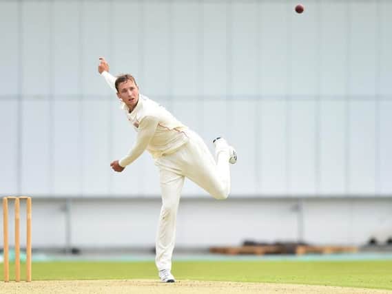 Tom Hartley recorded his best first-class bowling figures against Kent