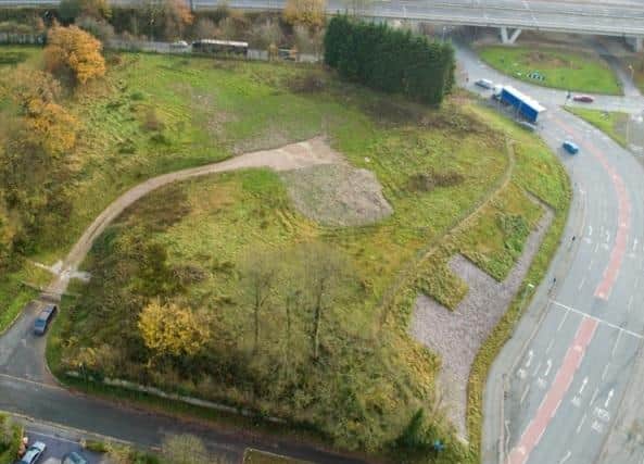 The proposed site of a new mosque at the Broughton roundabout (image: RIBA)