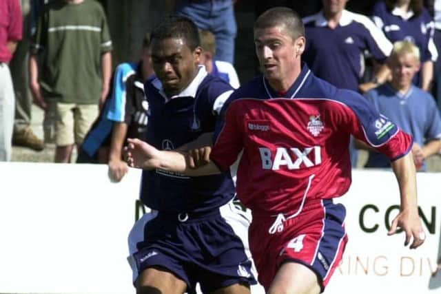 PNE's Steve Robinson in action against Falkirk in July 2000