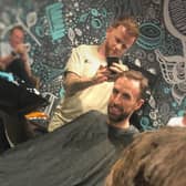 Simon Townley cut Gareth Southgate's hair at the 2018 World Cup in Russia.