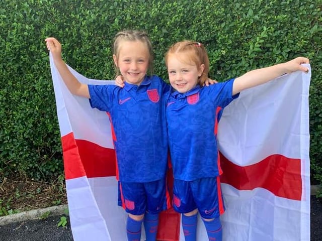 Amelia and Sophia looking forward to the match