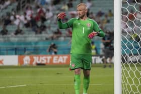 Denmark's goalkeeper Kasper Schmeichel 
(Picture: AP Photo/Darko Vojinovic, Pool)