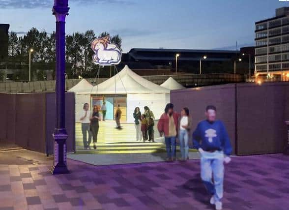 This is how Preston's temporary events space will look (image: Preston Partnership)
