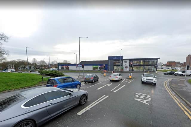 New Hall Lane in Preston has been closed at the junction with London Road due to a crash this morning (Monday, July 12). Pic: Google