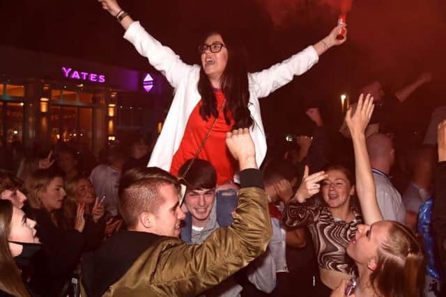 Thousands took to the streets of Preston last night until the early hours, as police stepped up patrols