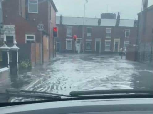 Flooding in Coote Lane, Preston. (Photo by Katy Jane Maria)