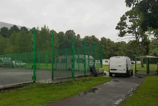 Caravans have since been moved on from the Preston park