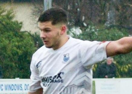 Macauley Wilson scored from the penalty spot for Brig (photo: Ruth Hornby)