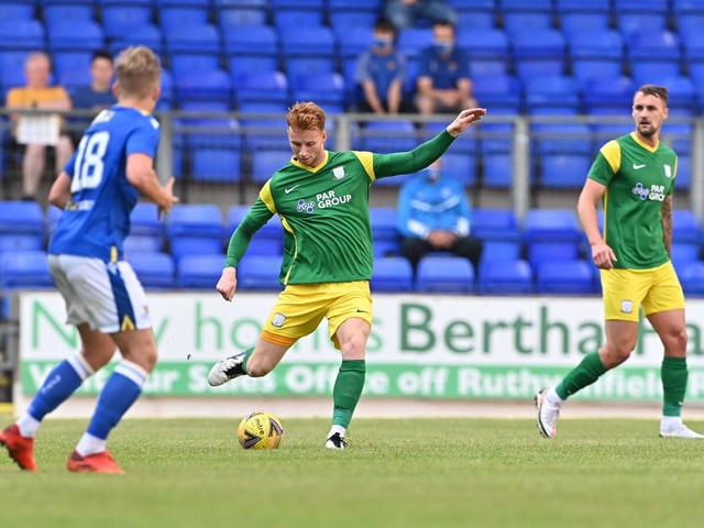 Preston North End defender Sepp van den Berg in action against St Johnstone Pic: PNE