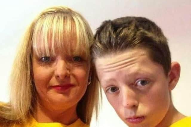 Teenager Dylan Crossey with mum Tracey who has waited more than 5 years for an inquest into his death