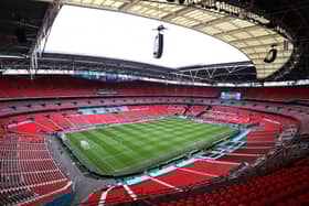 Wembley Stadium prior to the UEFA Euro 2020 Championship Final between Italy and England. (Photo by Alex Morton - UEFA/UEFA via Getty Images)
