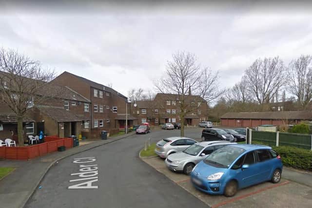 A man in his 40s has been stabbed multiple times after he confronted two thieves breaking into a van outside his neighbour's home in Alder Close, Moss Side, Leyland at 12.30am this morning (Friday, July 16). Pic: Google