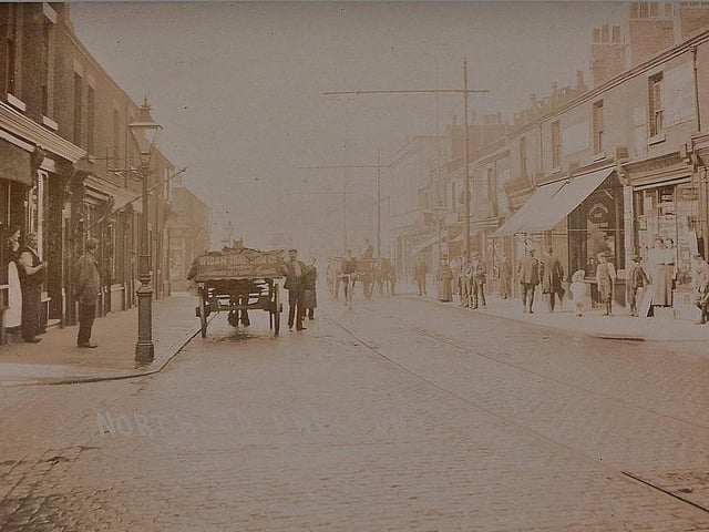A bustling North Road circa 1910 where Sarah Magee dropped dead