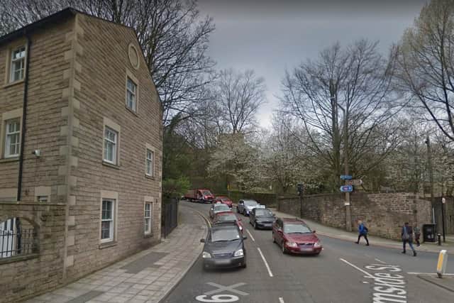 The crash happened on the A6 approaching the hill down towards Lancaster bus station at around 5.30am this morning (Saturday, July 17). Pic: Google