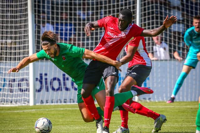 Morecambe were in action at Chorley on Saturday Picture: Stefan Willoughby