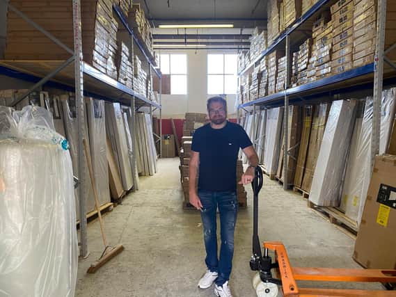 Dave O'Keefe in JustRadiators' new warehouse