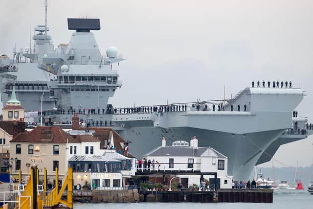 The aircraft carrier Queen Elizabeth is on exercises with allied countries in the Far East