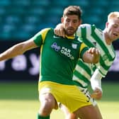 Celtic’s Stephen Welsh and North End’s Ched Evans during last Saturday’s pre-season friendly