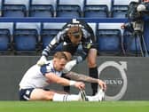 Keeper Declan Rudd with North End defender Patrick Bauer