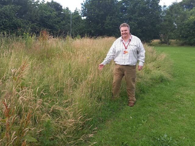 Coun Mark Clifford, Chorley Council’s Champion for Environment and Green Space at the site of a wildlife corridor on Osborne Drive, Clayton Brook