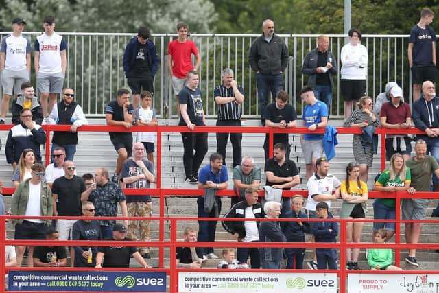 Preston North End fans watch their side in pre-season action at Accrington Stanley