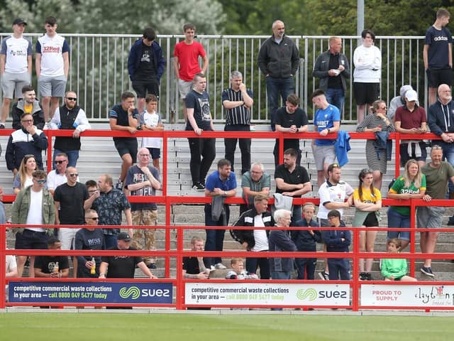 Preston North End fans watch their side in pre-season action at Accrington Stanley