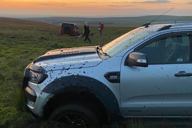 Officers found two vehicles that had caused "extensive damage" to Rivington Moor and were stuck as a result. Police say an investigation is now ongoing and the drivers and their vehicles will be dealt with 'accordingly'. Pic: Lancashire Police