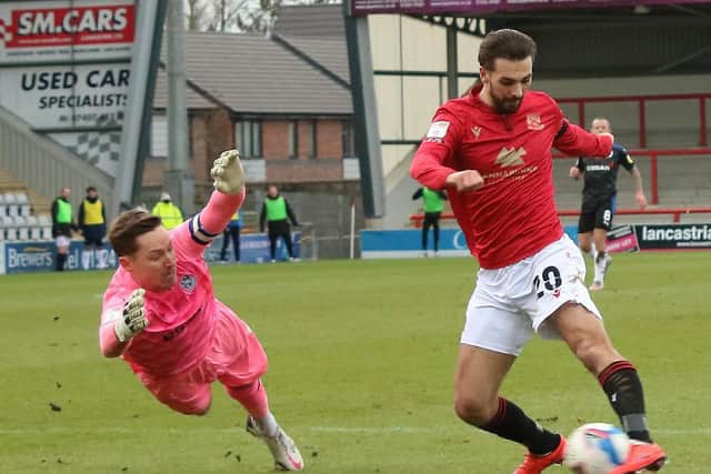 Adam Phillips scored 10 goals while on loan at Morecambe in the first half of last season