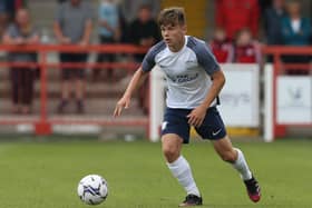 Lewis Leigh in action for Preston North End against Accrington Stanley