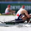 Graeme Thomas can't hide his disappointment after finishing fourth in the double sculls in Tokyo
