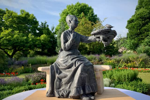 Billie Bonds design for the statue of Emily Williamson. Emily was the Lancaster-born founder of the RSPB. The design is one of four maquettes which will tour RSPB reserves around the country to enable the public to see them and vote on their favourite. The winner could be placed in Emily's marital home in Manchester