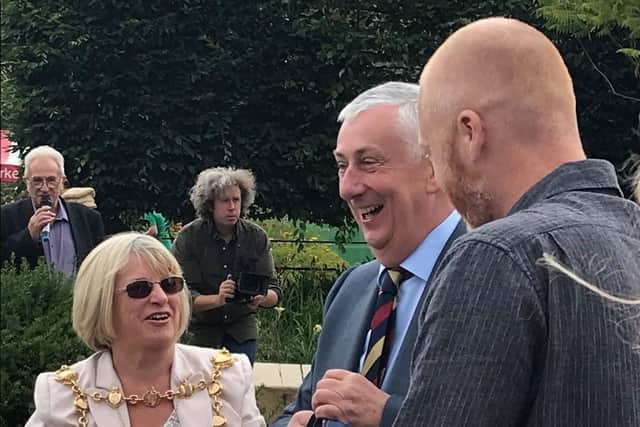 The opening of the Garden of Reflection in Astley Park, Chorley in 2018