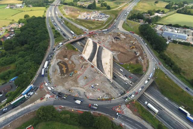 The new bridge will span the M6 within the roundabout at junction 19