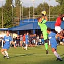 Action from Fulwood Amateurs' pre-season friendly with FC United at Lightfoot Green      Photo: Steven Taylor Photography