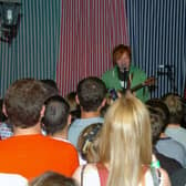 Ed Sheeran performing at The Mad Ferret in 2011