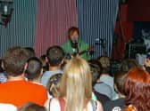 Ed Sheeran performing at The Mad Ferret in 2011