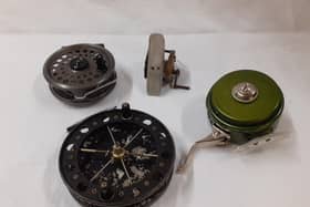 The large Allcock reel pictured is in the centre priced at 120 pounds. The others range between 10 and 40 pounds