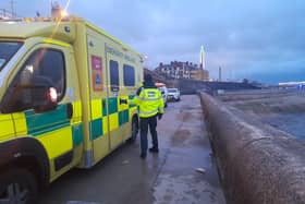 One casualty was handed over to the North West Ambulance Service after being rescued from the water in Blackpool. Pic by HM Lytham coastguard.