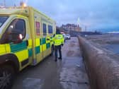 One casualty was handed over to the North West Ambulance Service after being rescued from the water in Blackpool. Pic by HM Lytham coastguard.